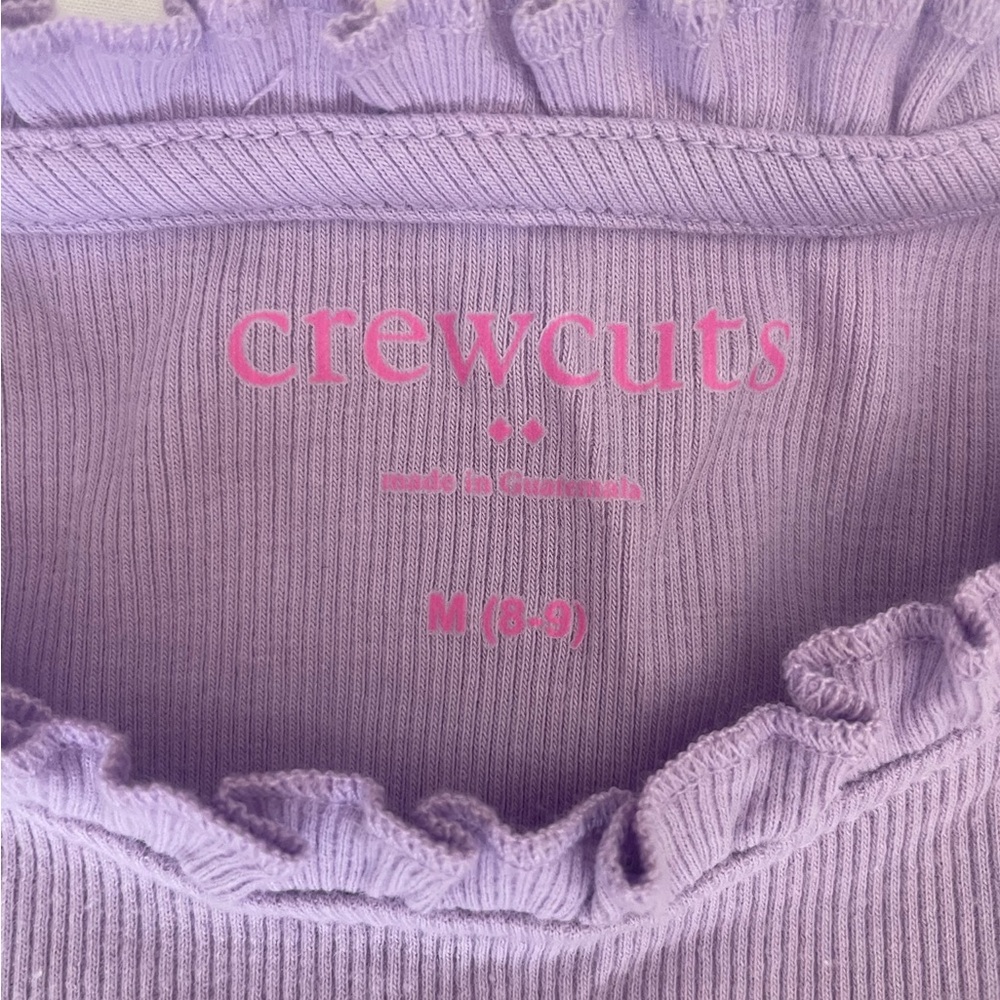 Crewcuts Lilac Ruffle-Edge Ribbed Tank - Picture 2 of 2